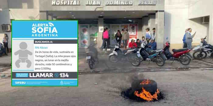 Desde Nación activaron el ‘’Alerta Sofía’’ para encontrar a la bebé robada en Tartagal