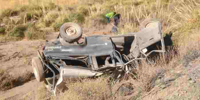 Vuelco de una camioneta en El Alfarcito deja dos personas heridas