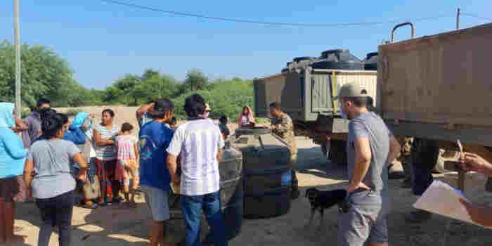 Provincia articula la distribución de agua segura y reservorios a comunidades