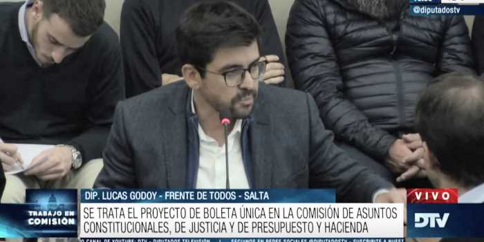 Lucas Godoy sobre la Boleta Única: "Existen otros temas prioritarios que merecen nuestra atención