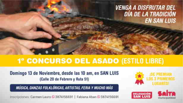 San Luis se prepara para el Primer Concurso del Asado